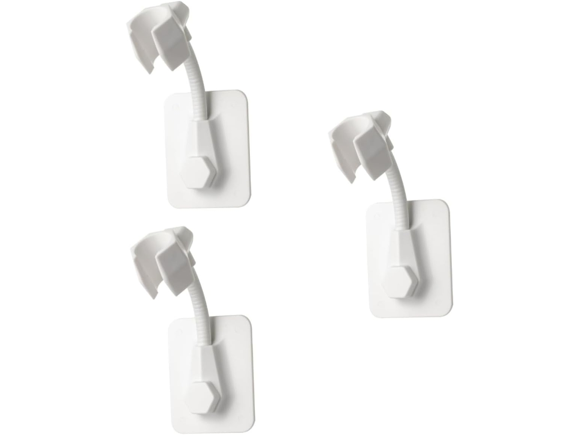 Soporte De Pared Ajustable De Plástico De 6 Piezas Para Cabezal De Ducha, No Requiere Perforación.