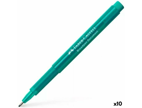 Rotuladoras FABER-CASTELL Broadpen Document Turquesa 10 Unidades