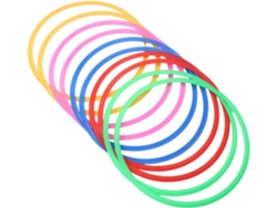 Juego De Saltos Para Niños Y Niñas, Aros Multicolores, 37 Cm, 10 Aros, Conectores.