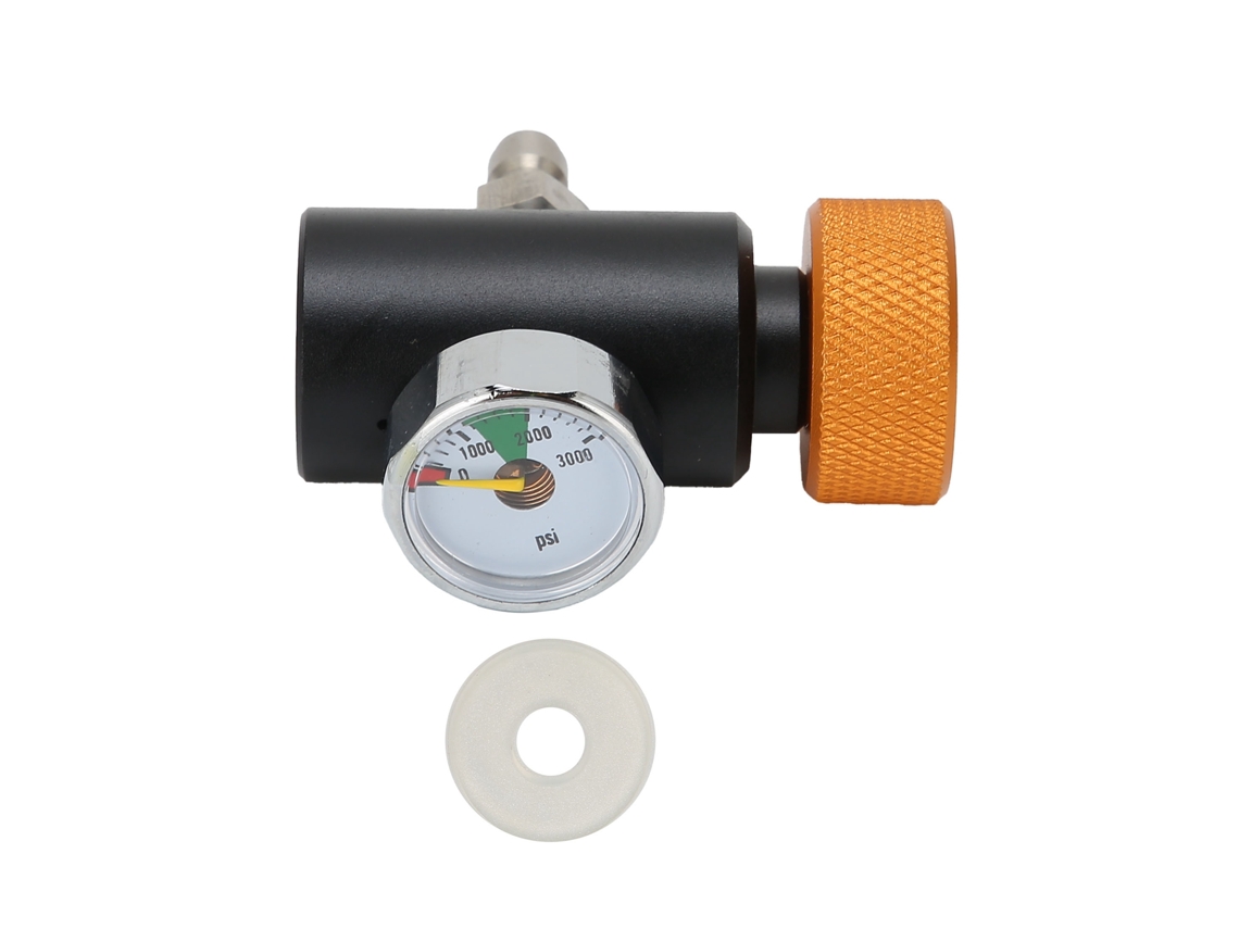 Adaptador Para Cilindro De Co2 Con Válvula Ajustable, Manómetro De 3000 Psi Y Conector Macho De 8 Mm Para Refrigerante.