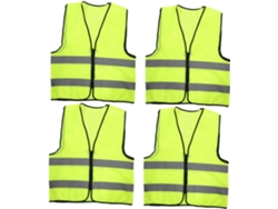 4piezas Chaleco Seguridad Reflectante Mesh Ligero Para Trabajo Construcción Y Actividades Al Aire Chalecos Alta Visibilidad Para Hombr