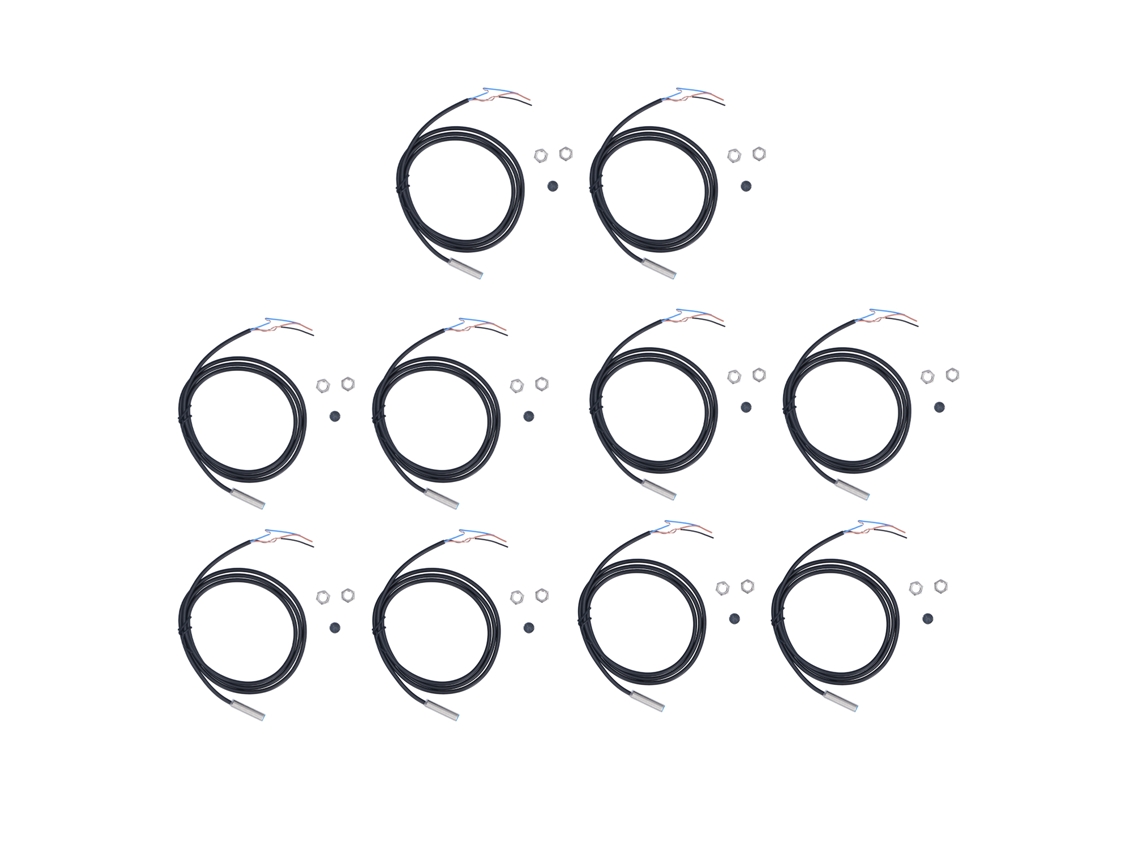 10 Unidades De Sensor De Detección De Proximidad Npn Nc M8 De Alta Precisión 5-30v