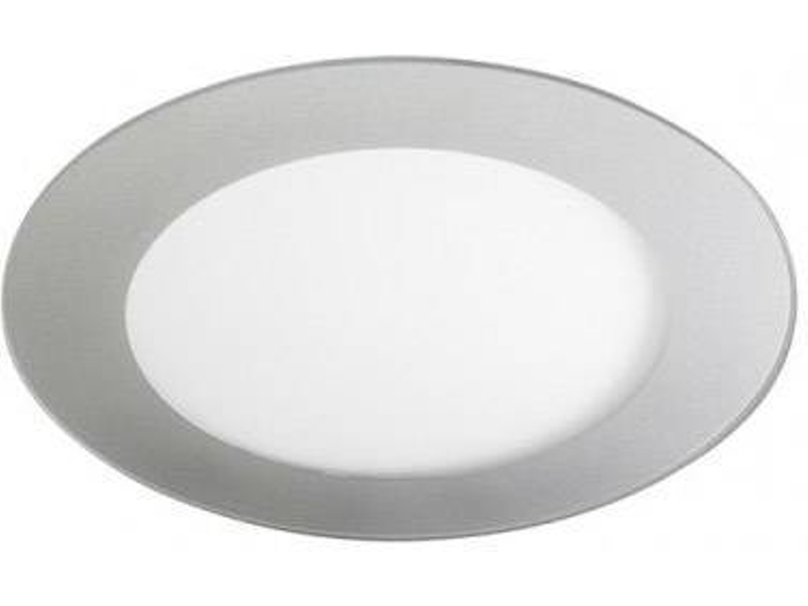 Lámpara de Techo Empotrado CRISTALRECORD Extraplano Redondo (Gris - LED - 12 W - Aluminio - 173x22 mm)