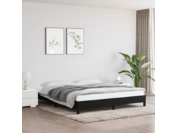Cama Sin Colchón Tela Negro 180x200 Cm