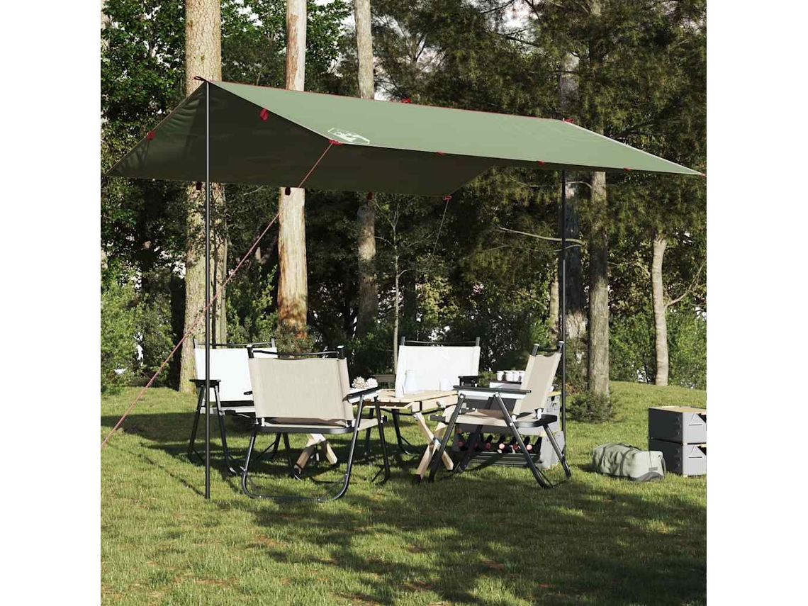 Lona de camping impermeable verde de 360x294 cm