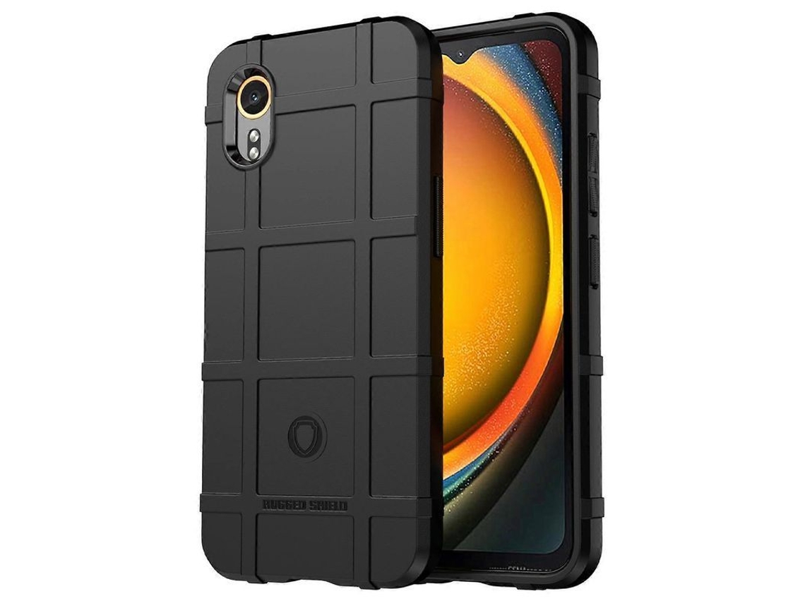 Caso Tpu Para Samsung Galaxy Xcover7 Cuadrícula Protectora Antigolpes Negro Estilo A Multicolor