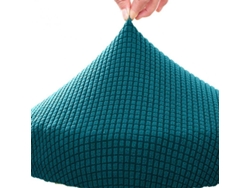 2026-10360-funda Para Silla Elástica De Poliéster Lavable Con Diseño Jacquard Para Hogar Bar Oficina Hotel 30-40cm Azul Pavo Real