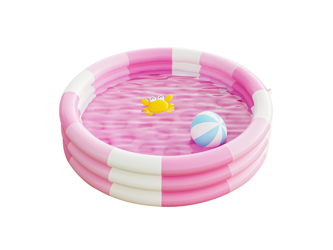 Piscina inflable redonda para bebés y niños, con suelo blando y resistente a la presión, de PVC resistente y diseño tropical.