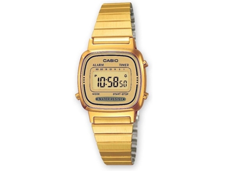 Reloj Digital CASIO Vintage Hombre (Acero y Resina - Dorado)