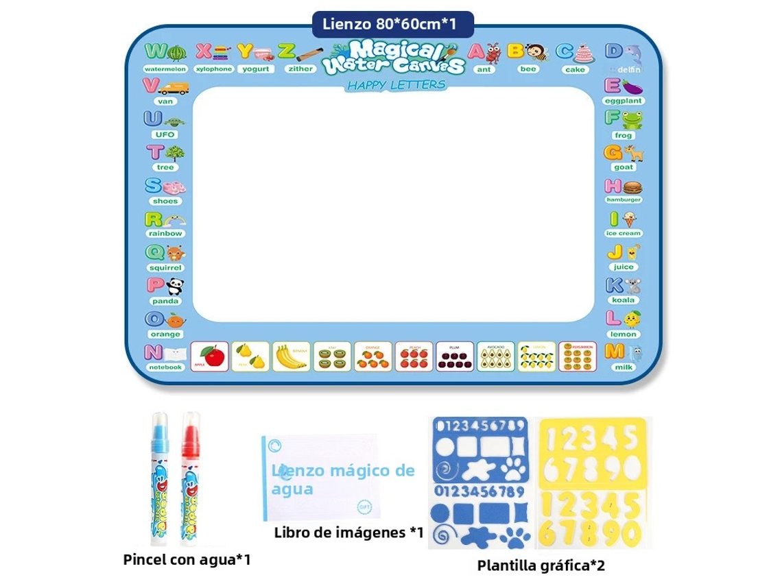 Tapete Para Pintar Con Agua (fruta, 60 X 80 Cm), Para Colorear Y Dibujar, Tablero De Dibujo Reutilizable Con Bolígrafo Mágico.