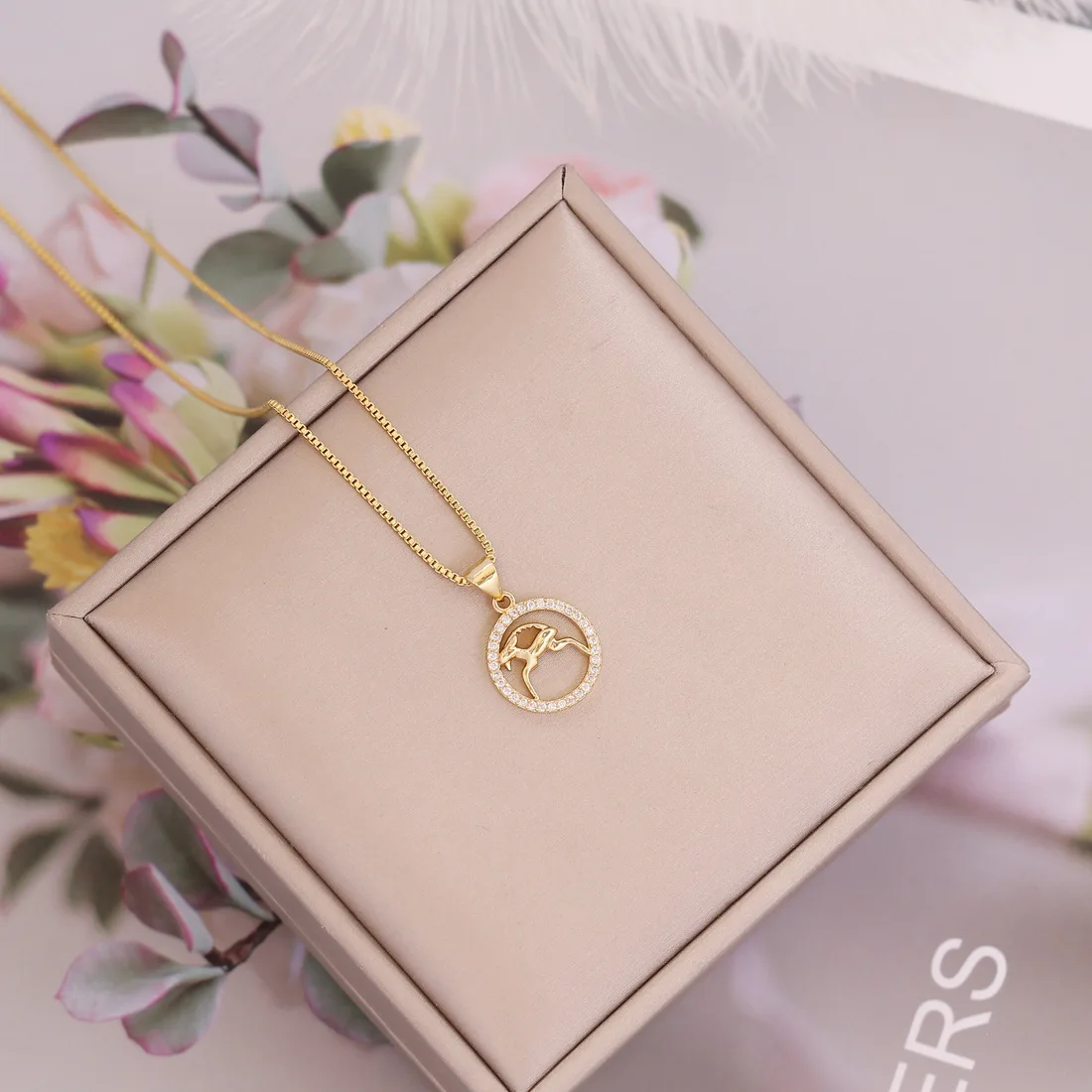 (aries) Collar Con Colgante Minimalista Del Zodíaco, Cadena Para Clavícula