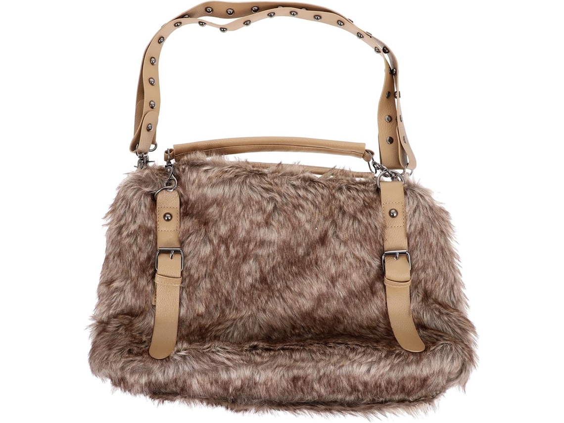 Bolsa De Ombro Feminina De Pelúcia Com Grande Capacidade, Elegante E Versátil.