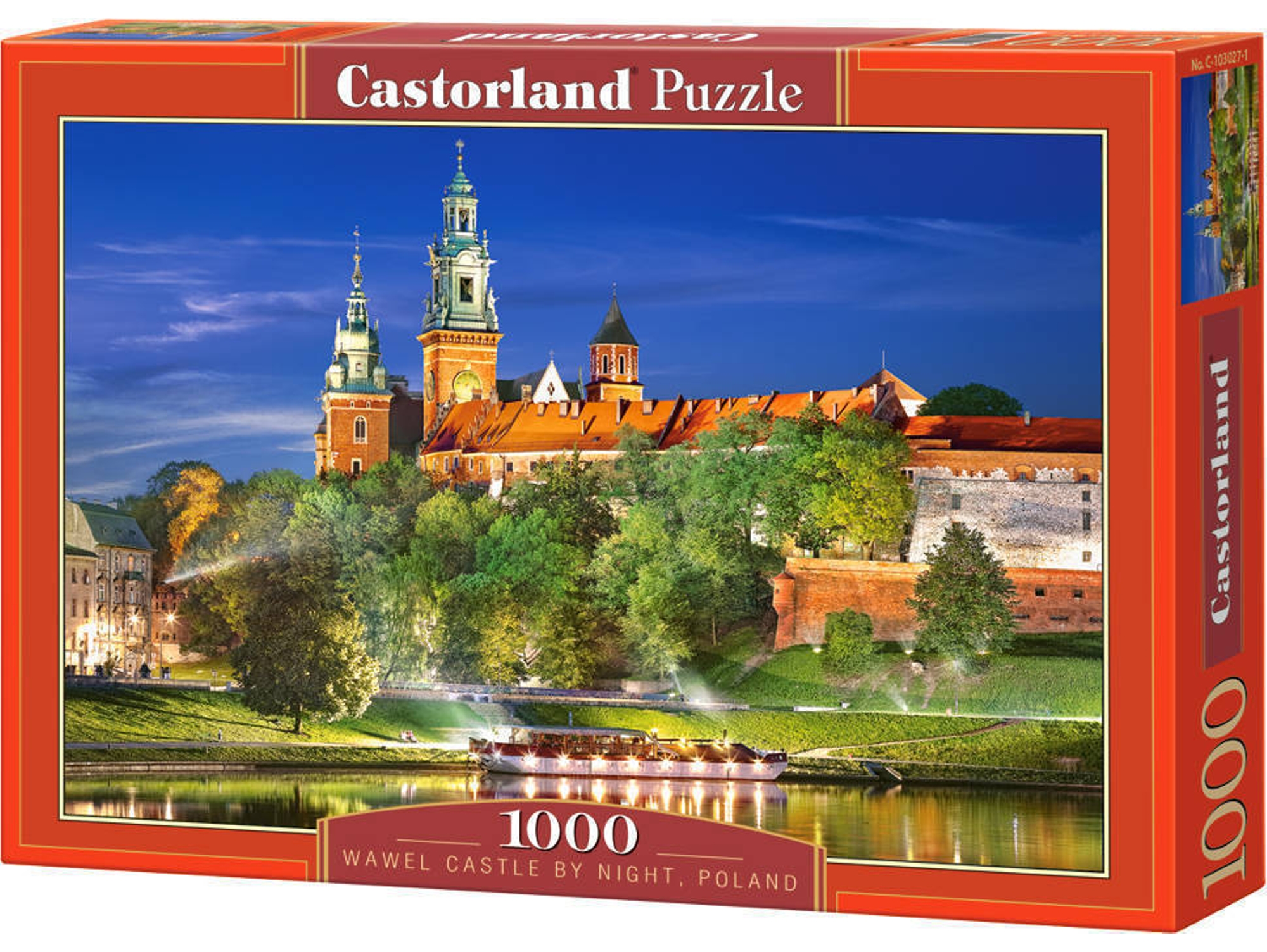 Puzzle CASTORLAND Wawel Castle by night, Poland (1000 Piezas)