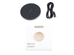 Cargador Inalámbrico De 30 W Para Teléfonos Móviles, Panel Redondo, Aleación De Aluminio Negro, Para Uso Doméstico.