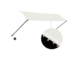Maison Exclusive - Toldo Retráctil Con Led Color Crema 350x150 Cm