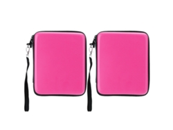 2 Estuches Rígidos De Eva Portátiles Para 2ds Con Cuerda, Protección Antiarañazos, Color Rosa.