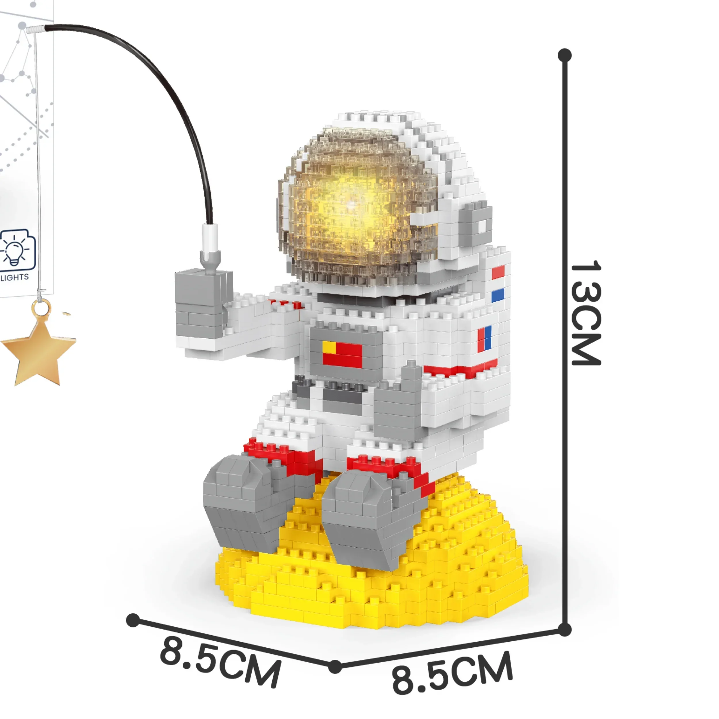 Figura En Miniatura De Astronauta Interestelar (estrella) Juguete De Bloques De Construcción En Miniatura Led