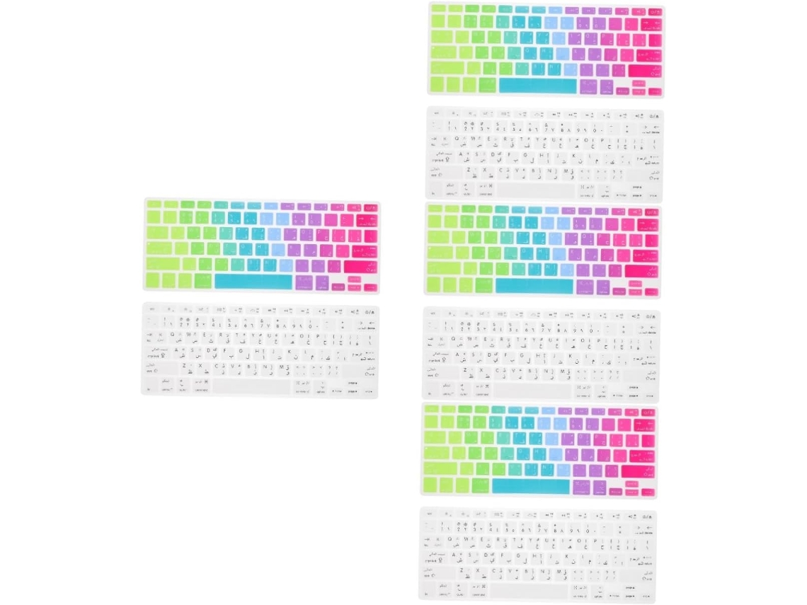 Juego De 8 Fundas De Silicona Para Teclado De Portátiles, Resistentes Al Agua.