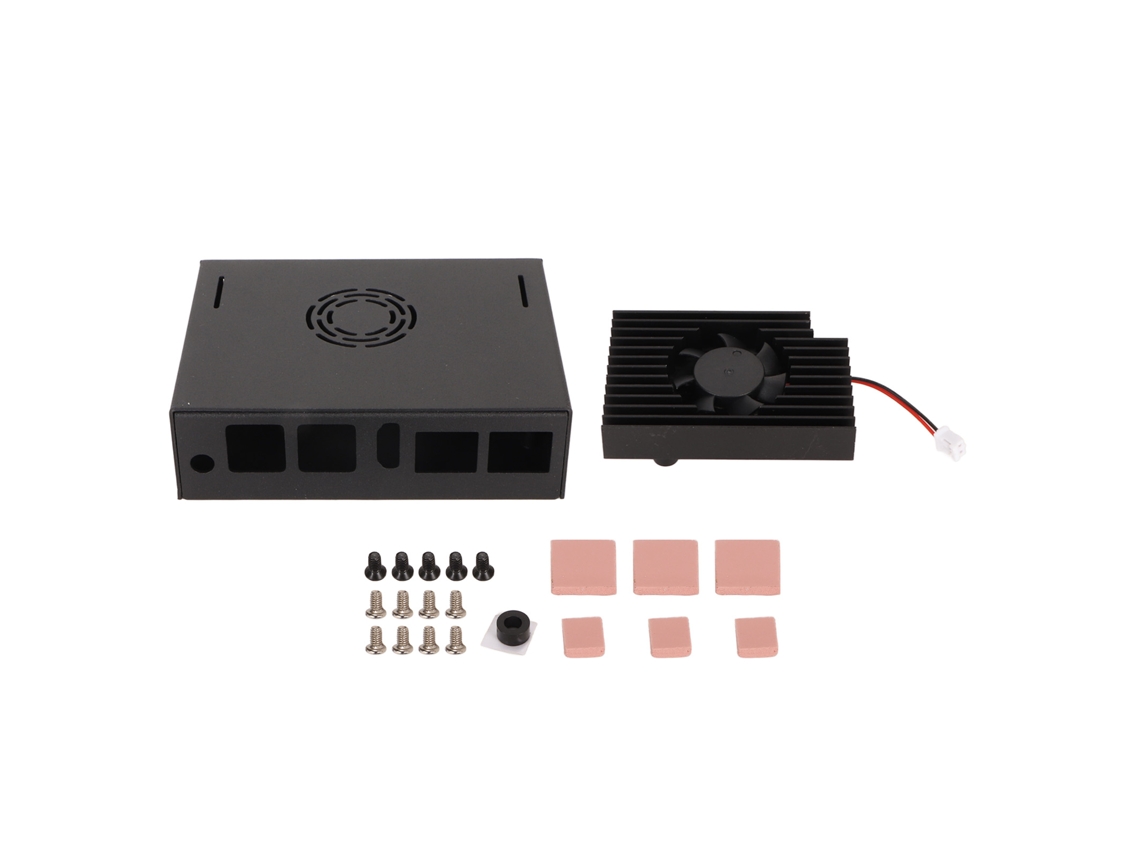 Caixa De Metal Com Ventilador Para Placa Visionfive2 Dissipação De Calor Ip30 Liga De Alumínio