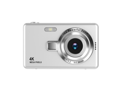 Cámara digital CCD HD para estudiantes, color plata + tarjeta de memoria de 32 GB + adaptador + lector de tarjetas