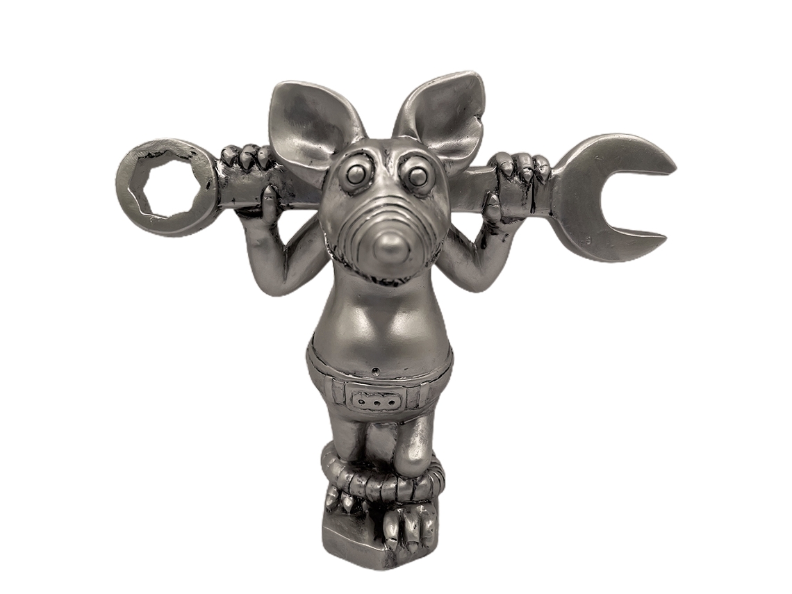 Estatuas de rata de resina para decoración de jardín