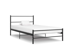 Estructura De Cama Sin Colchón Metal Negro 100x200 Cm