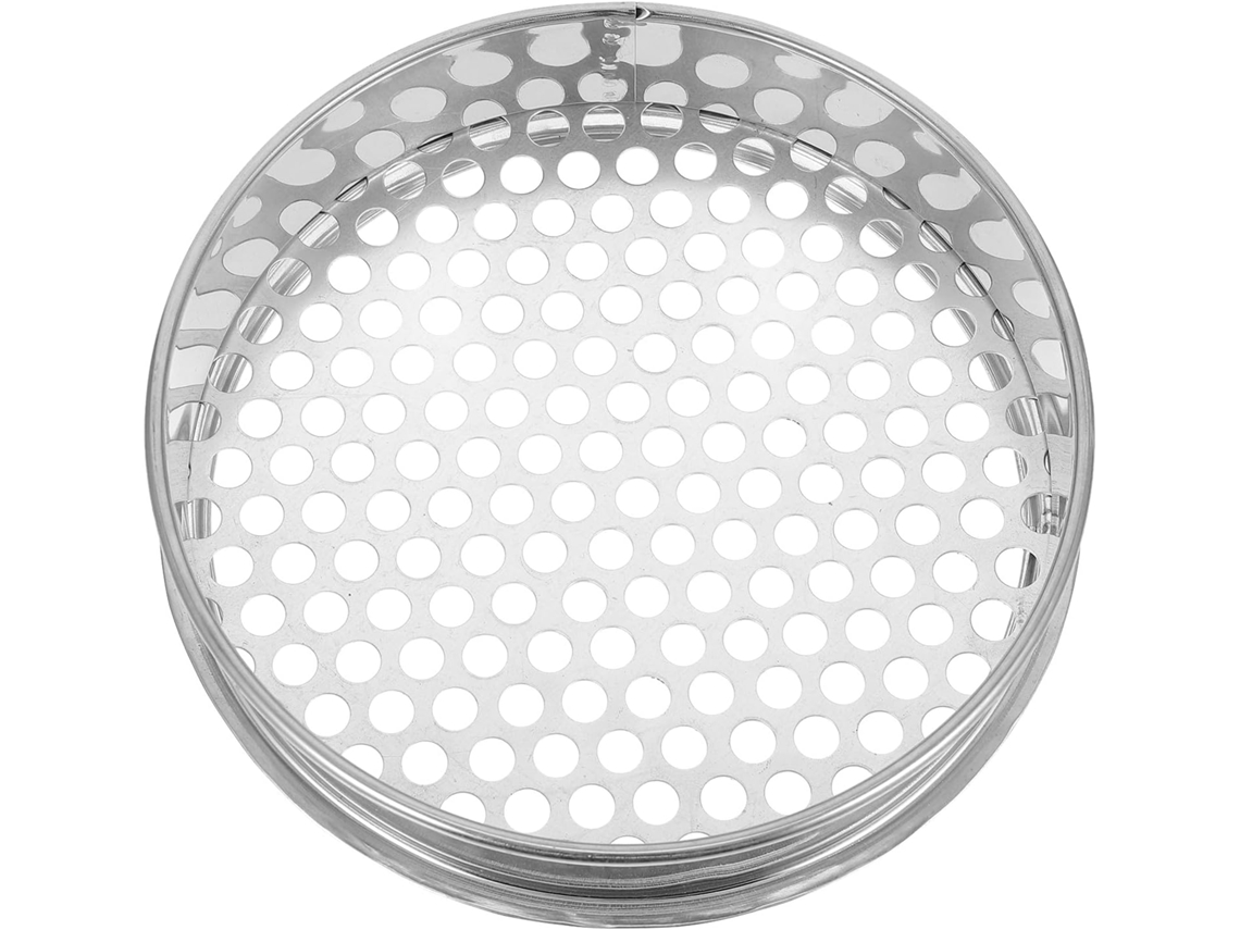 Tamiz De Acero Inoxidable De 20 Cm Con Orificios Redondos De 10 Mm Para Tamizar Tierra Para Macetas.