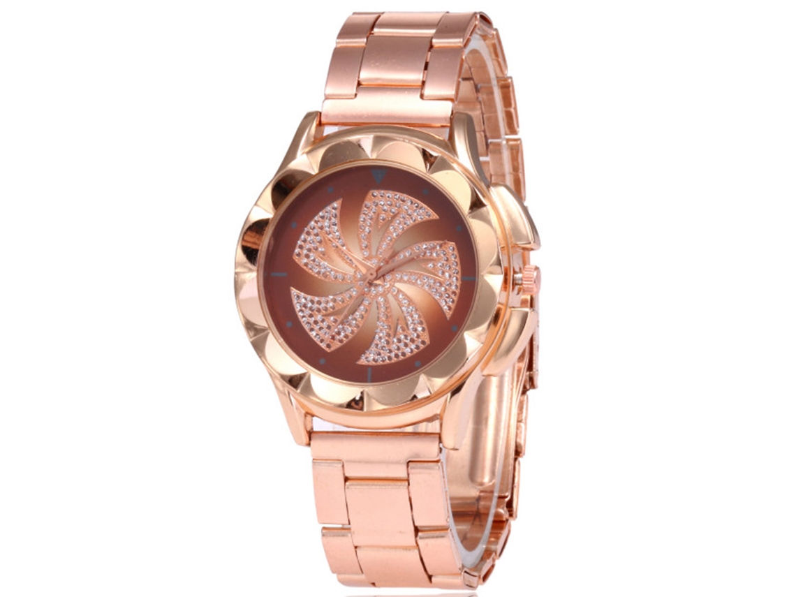 Reloj De Pulsera De Cuarzo Para Hombre/mujer, Estilo Elegante Y Formal, Con Brazalete De Acero Color Café.