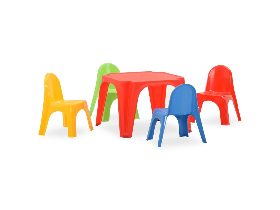 Juego de mesa y sillas de comedor para niños DKD HOME DECOR PP