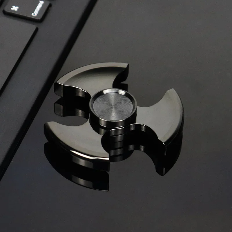 Fidget Spinner De Acero Inoxidable (negro) Con Luz Y Función Antiestrés