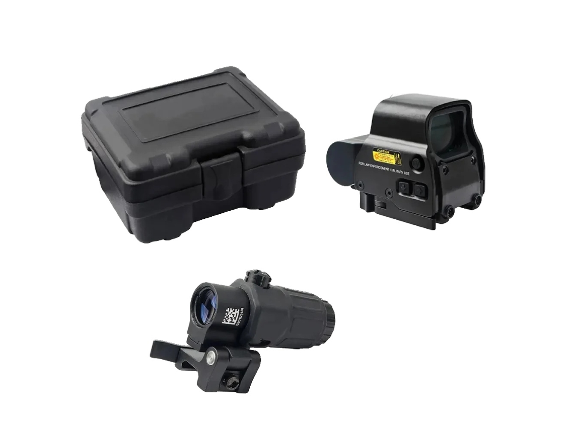Mira holográfica, aumento, compatible con visión nocturna, palanca de desmontaje rápido, G33 Bk Set OEM
