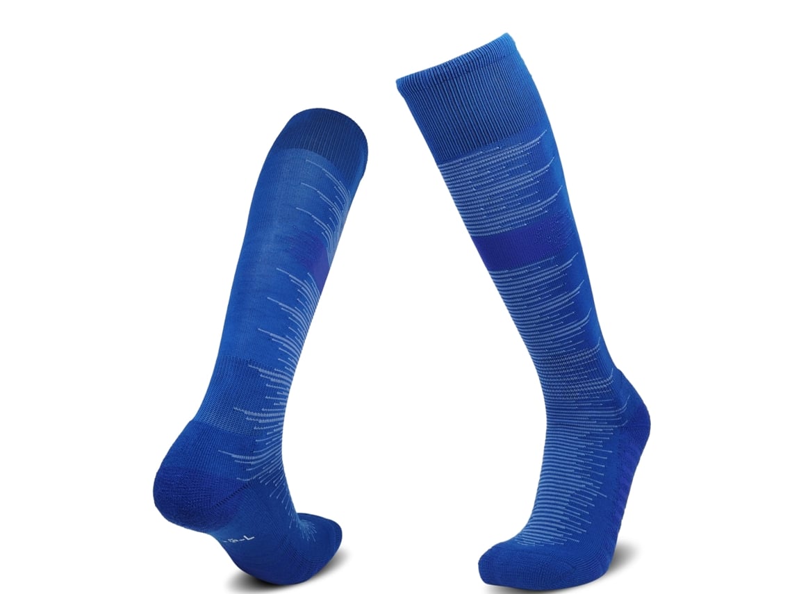 (azul) Calcetines De Fútbol Para Niños Y Niñas, De Algodón Transpirable, Antideslizantes, Hasta La Rodilla.