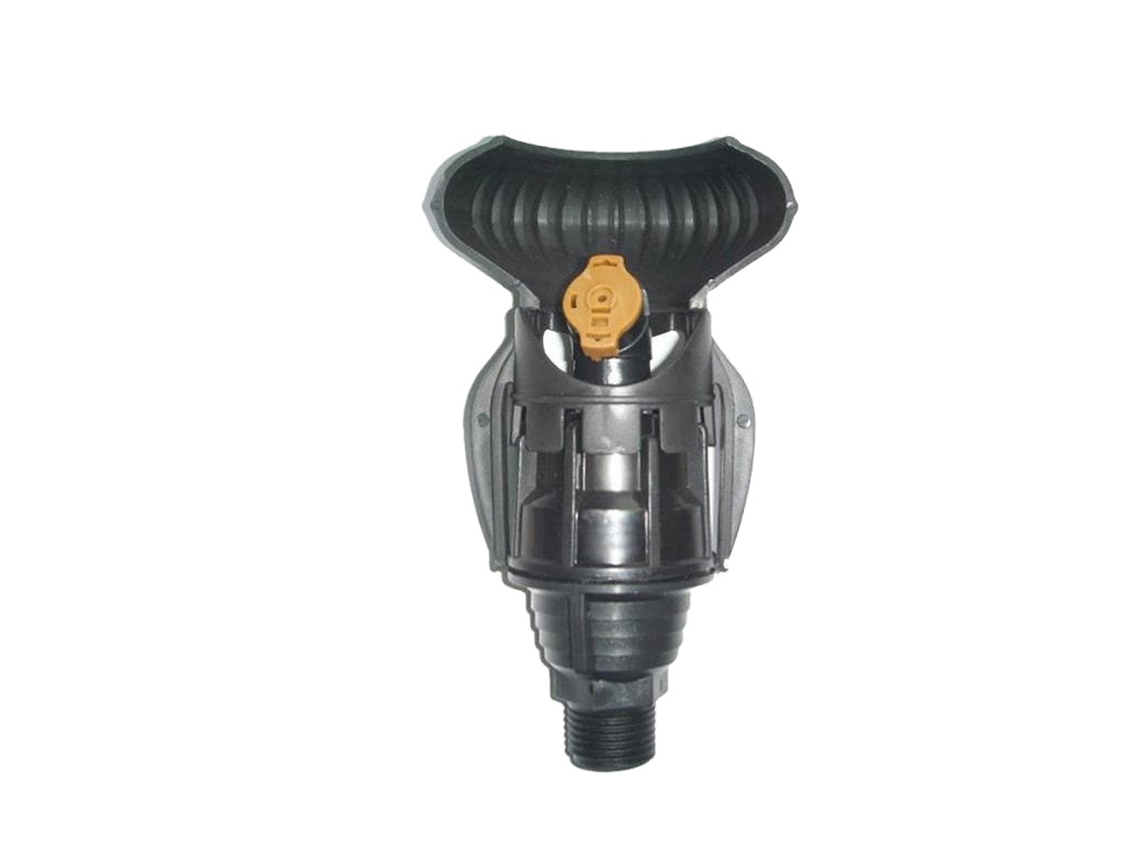 Aspersor rotativo de riego súper 10 + deflector 180º, Rosca 1/2 Macho. Aspersor rotativo 360 con Alcance hasta 10m y Presión de Trabajo de 2.5 a 4 Bar. [marrón] Tapa para aspersor