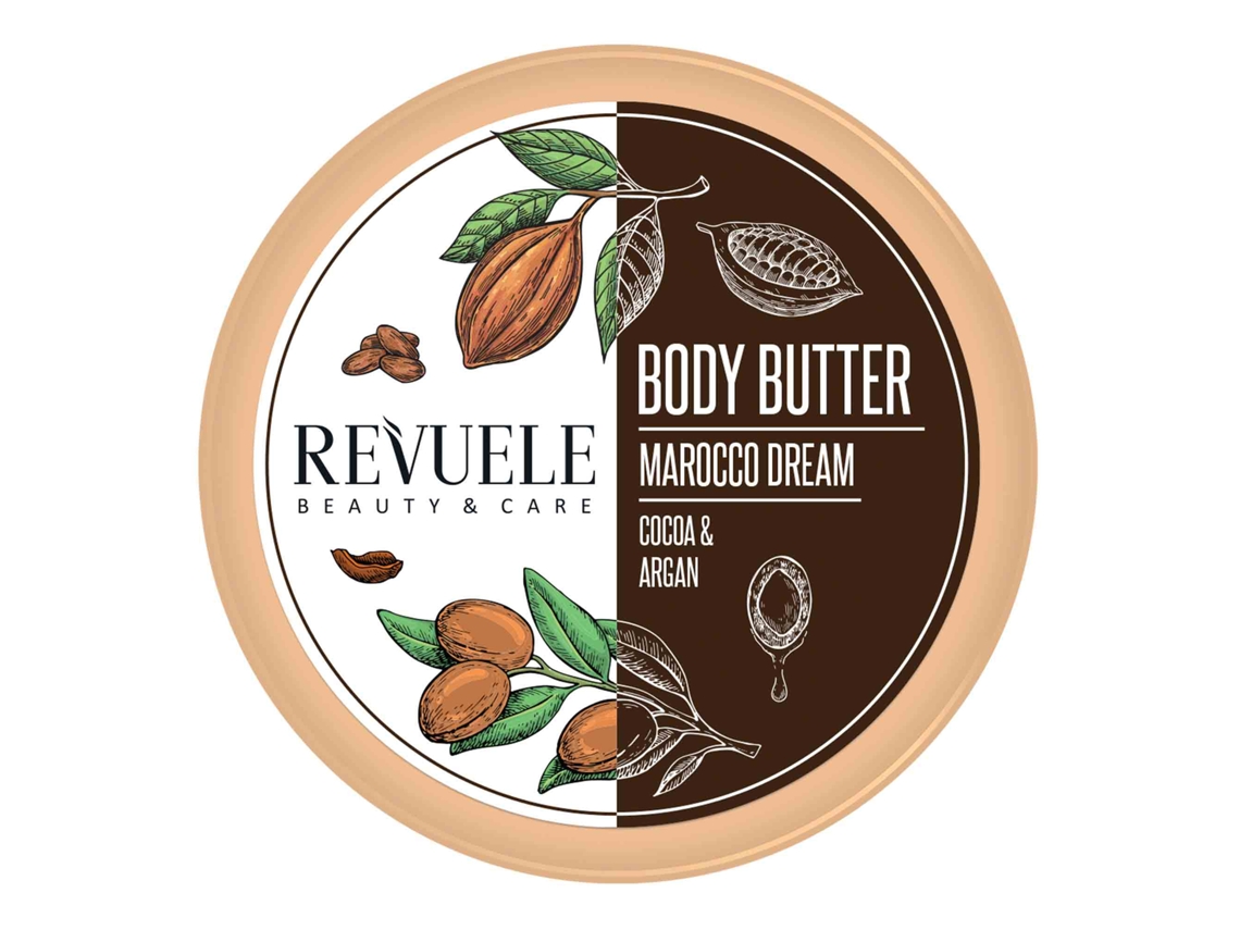 Crema Corporal REVUELE Body Butter Cacao y Aceite de Argán (200 ml)
