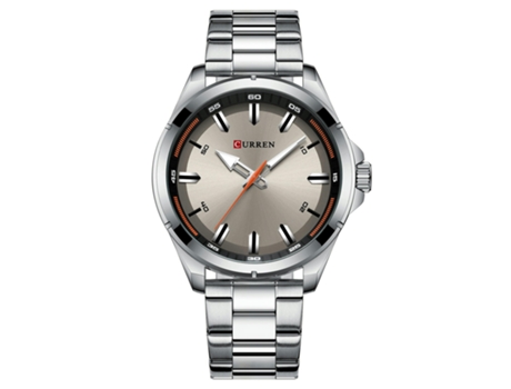 Relojes para Hombre, Relojes de Pulsera con Correa de Acero Inoxidable Reloj de Negocios de Cuarzo Resistente al Agua - Blanco LUUCOZK