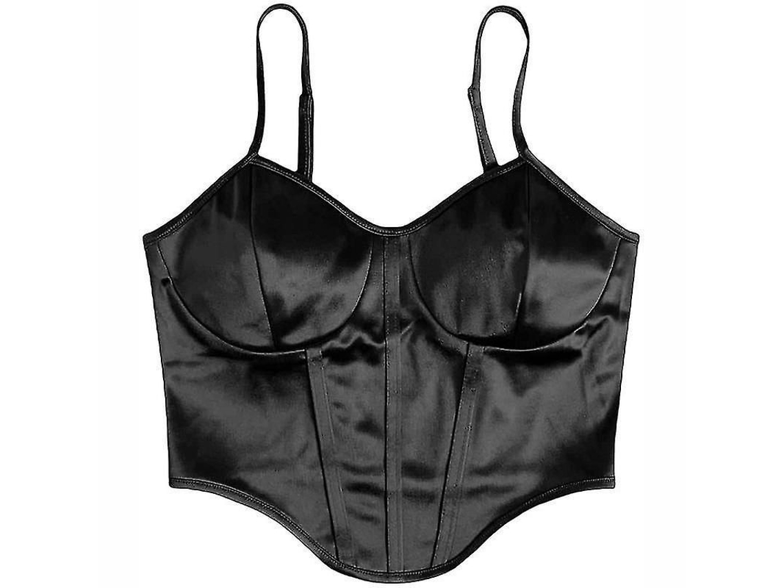2026-top Crop Corset Para Mujer Con Satin Y Diseño De Ajuste De Cintura Y Pecho