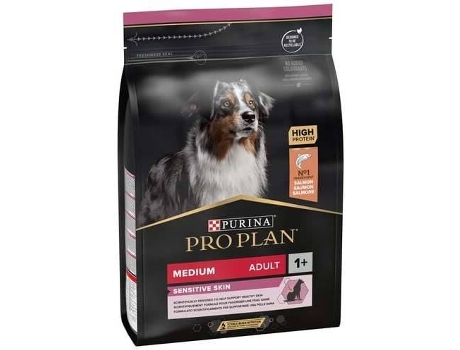 Pienso para Perros PURINA Pro Plan OptiDerma Medium Sensitive Skin (3Kg - Seco - Razas Medianas - Adulto - Sabor: Salmón)
