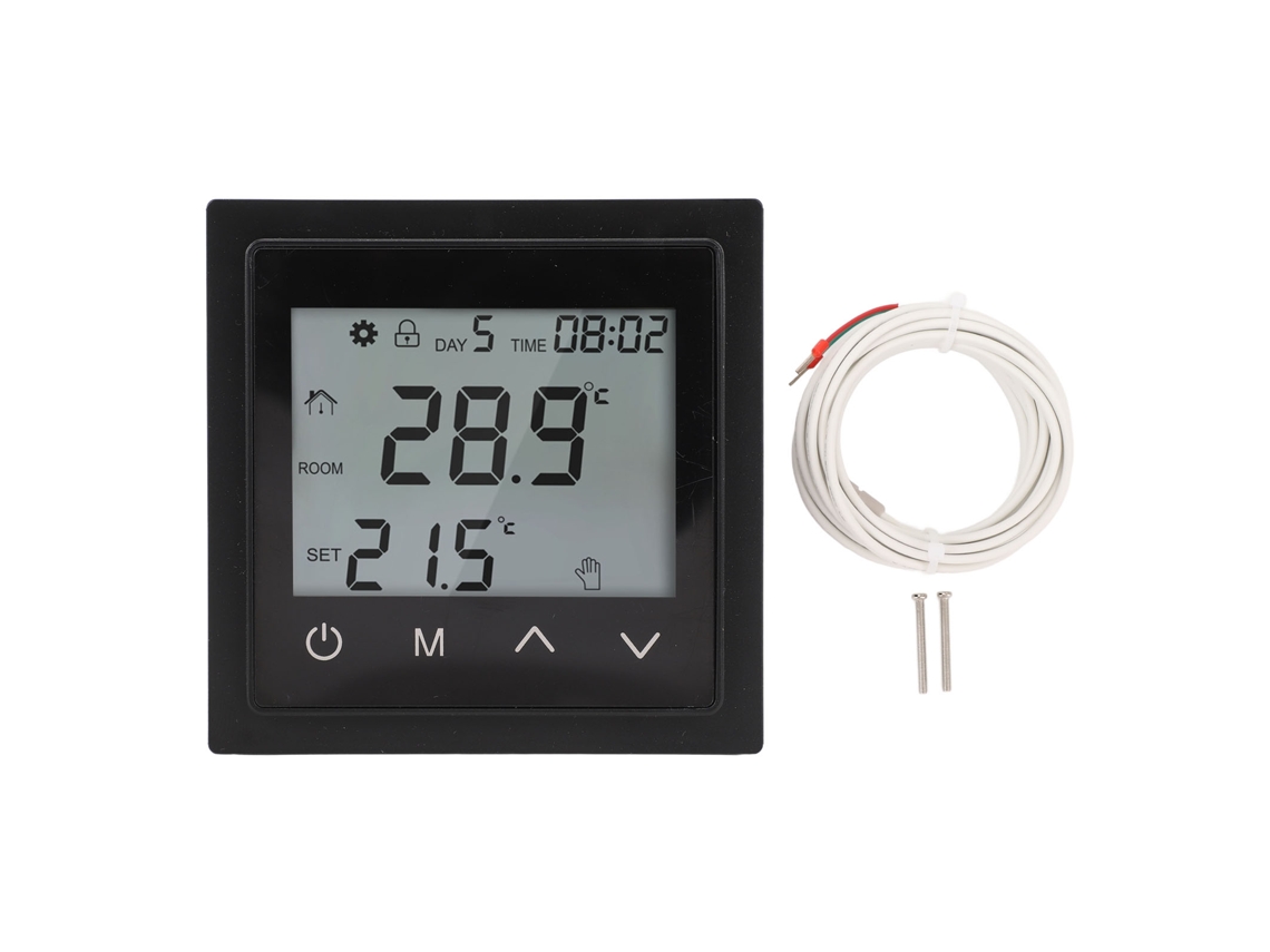 Termostato Digital Con Pantalla Táctil Led Para Control De Temperatura, Calefacción Por Suelo Radiante Residencial, 16a