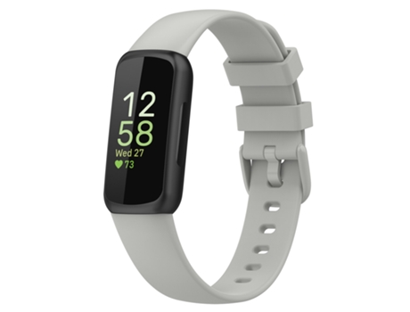 Correa de reloj inteligente de silicona de color sólido Fitbit Inspire3, Talla: tamaño L (gris roca)