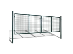 Puerta de valla de acero verde de 306 x 150 cm WSD417456 Lovely Home
