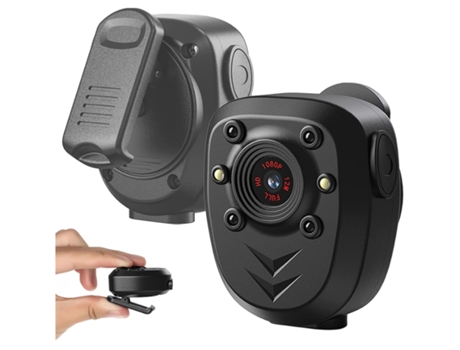 Cámara Corporal Incorporada 32GB Tarjeta de Memoria 1080P Grabadora de Vídeo Policial Webcam de Seguridad Portátil con Clip de Bolsillo Visión Noct...
