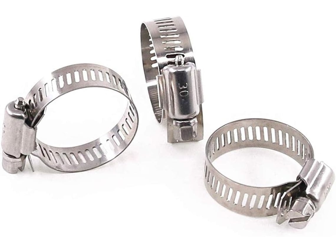 20 abrazaderas de manguera ajustables de 13 a 19 mm de acero inoxidable 304 para tuberías de agua, combustible y automóviles.