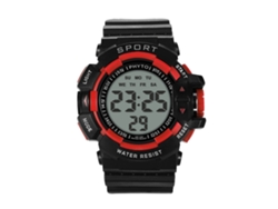 Reloj Deportivo Electrónico Para Hombres Con Espejo De Cristal Y Pantalla Digital (rojo)
