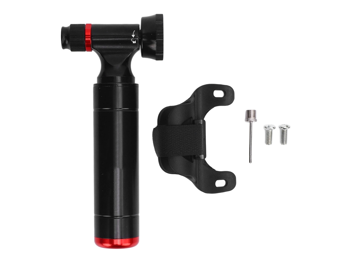 Rebe-bomba De Ar Mini Para Bicicleta De Alumínio Co2 Inflador De Pneus Com Manômetro Para Válvula Schrader E Presta