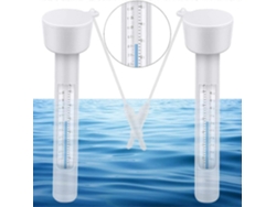 Juego de 2 termómetros flotantes para piscina con cable resistente a impactos. GOKOCO