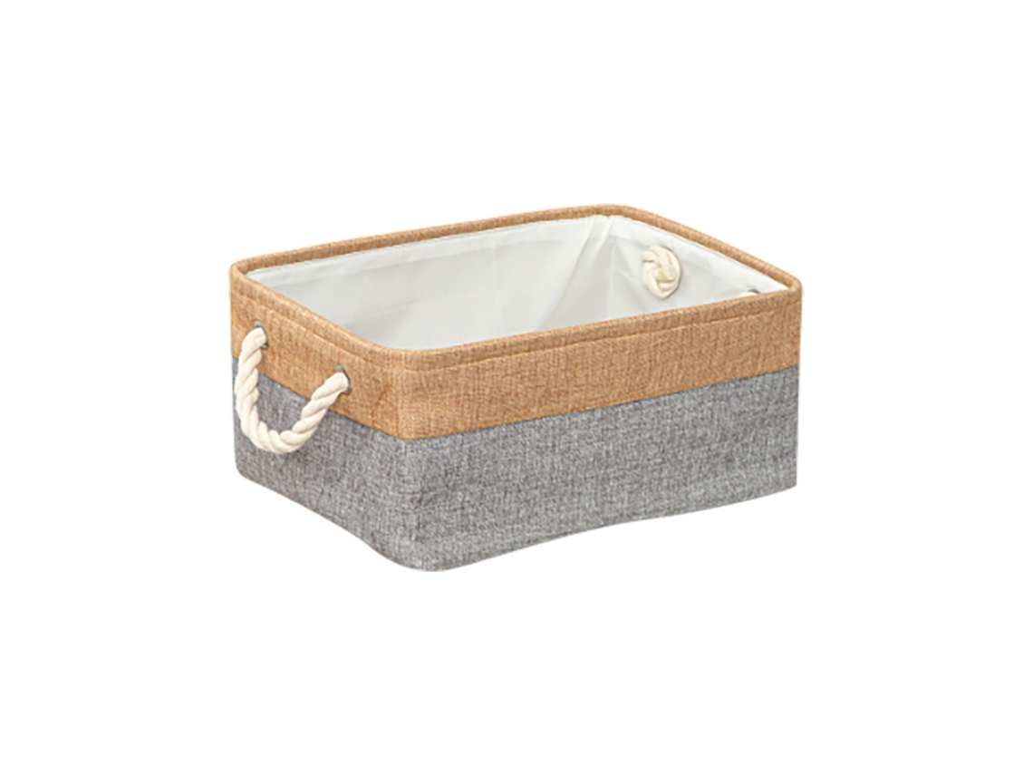 Organizador de caja de almacenamiento de tela lavable, cajas de almacenamiento plegables duraderas con asas de cuerda, cajas plegables multiusos para