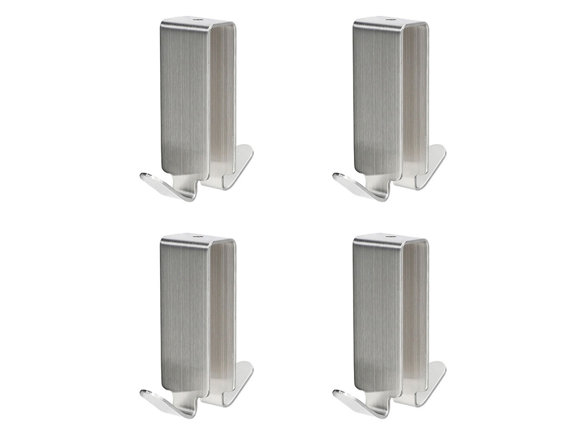 VVJIJILLY Gancho Minimalista Para Banheiro, Chuveiro, Tela De Vidro, Aço Inox 304, Sem Perfuração, 4 Peças.