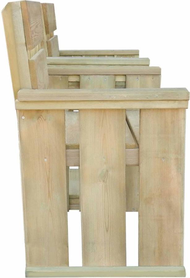 Vidaxl Banco Doble de madera pino 150x55x89 cm asiento silla butaca 2 150 impregnada plazas 150x55x89cm 43260
