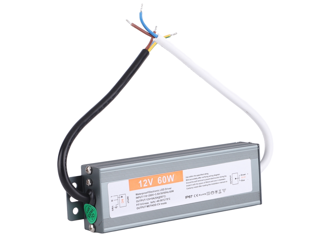 Omni-fuente De Alimentación Led Ultra Delgada Impermeable 60w Ac110-250v Dc12v Driver De Alimentación