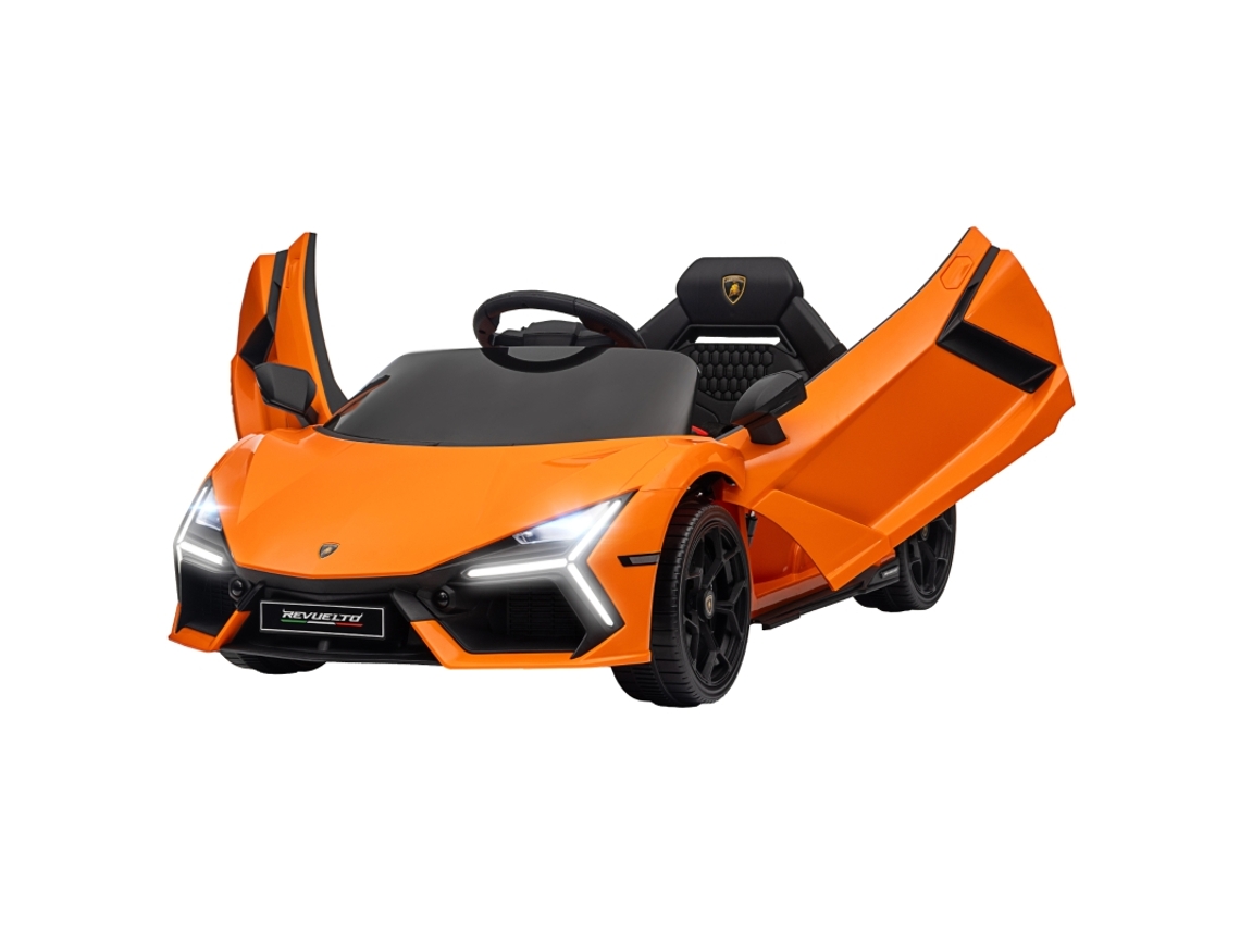 Coche Eléctrico Para Niños De 3 A 5 Años, Dirección Suave, Color Naranja.